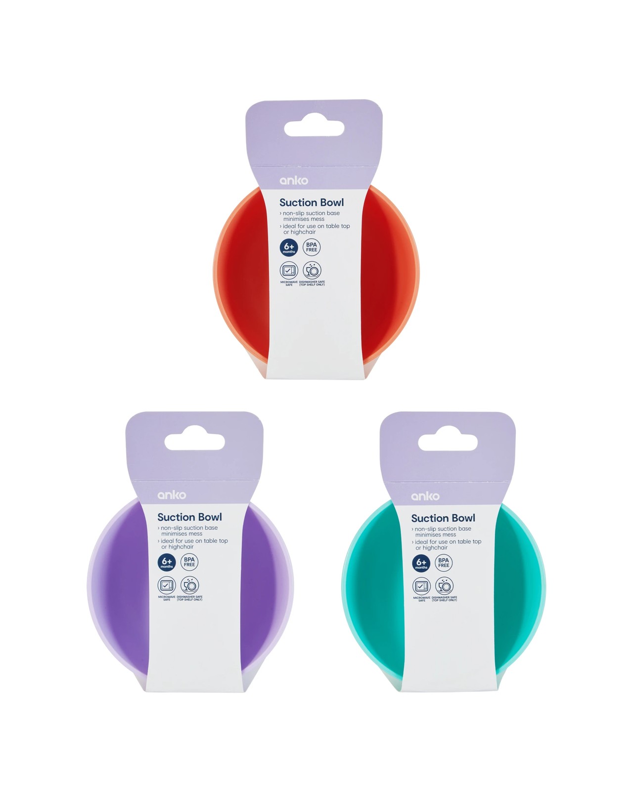 Anko Suction Bowl - Assorted 5 of 5