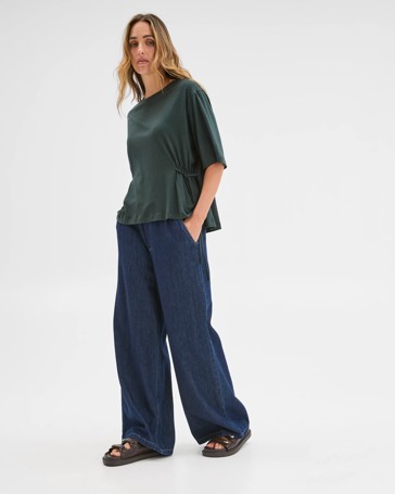 Short Sleeve Tie Waist T-Shirt