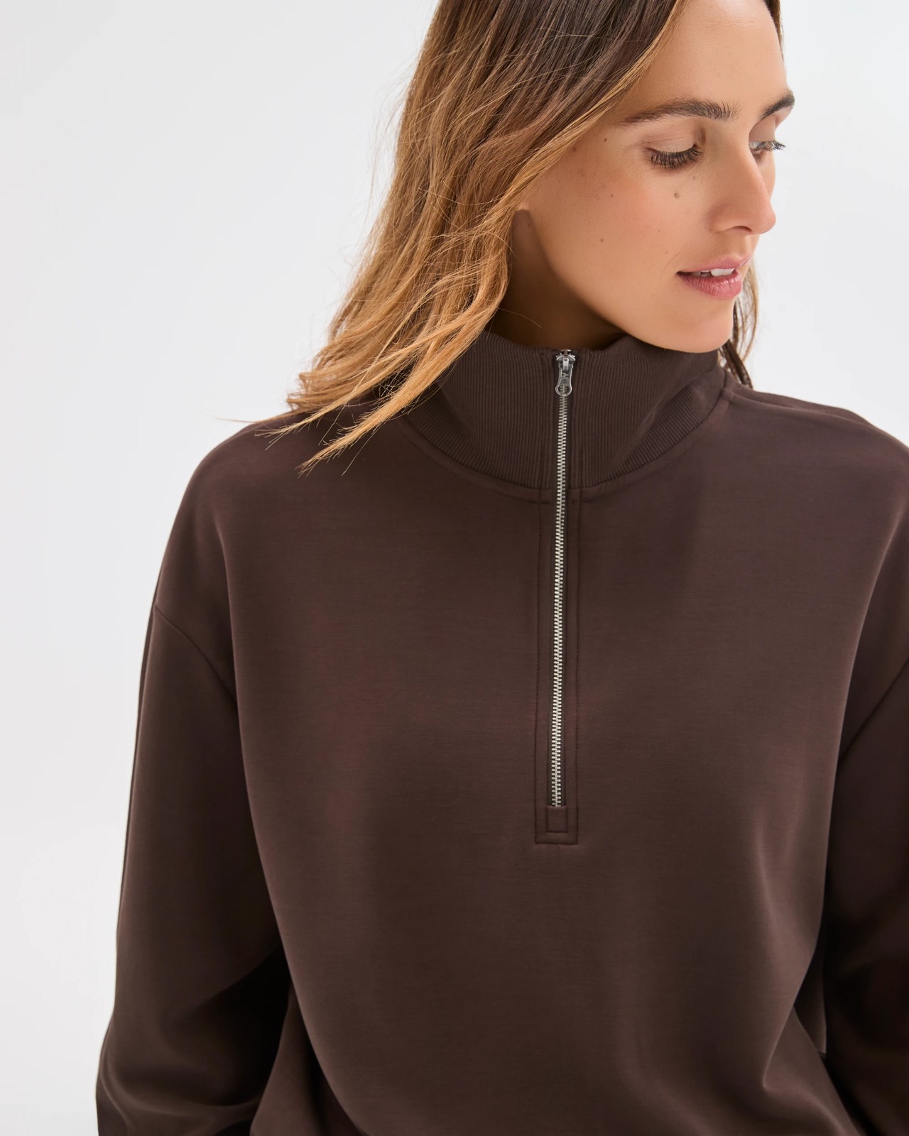 Active Movement 1/4 Zip Jumper - Cocoa 3 of 5