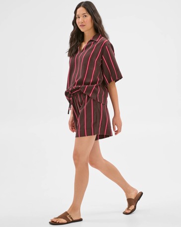 Stripe Pull On Shorts