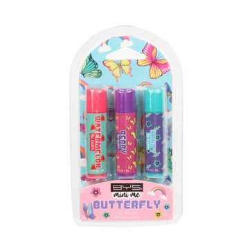 BYS 3 Pack Mini Me Butterfly Lip Balm