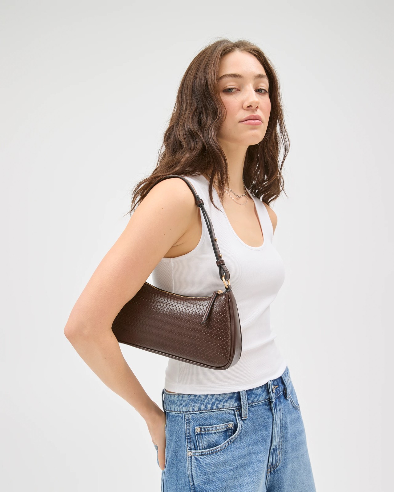 Lily Loves Australian Cotton Blend Scoop Neck Ribbed Tank Top - White 5 of 5