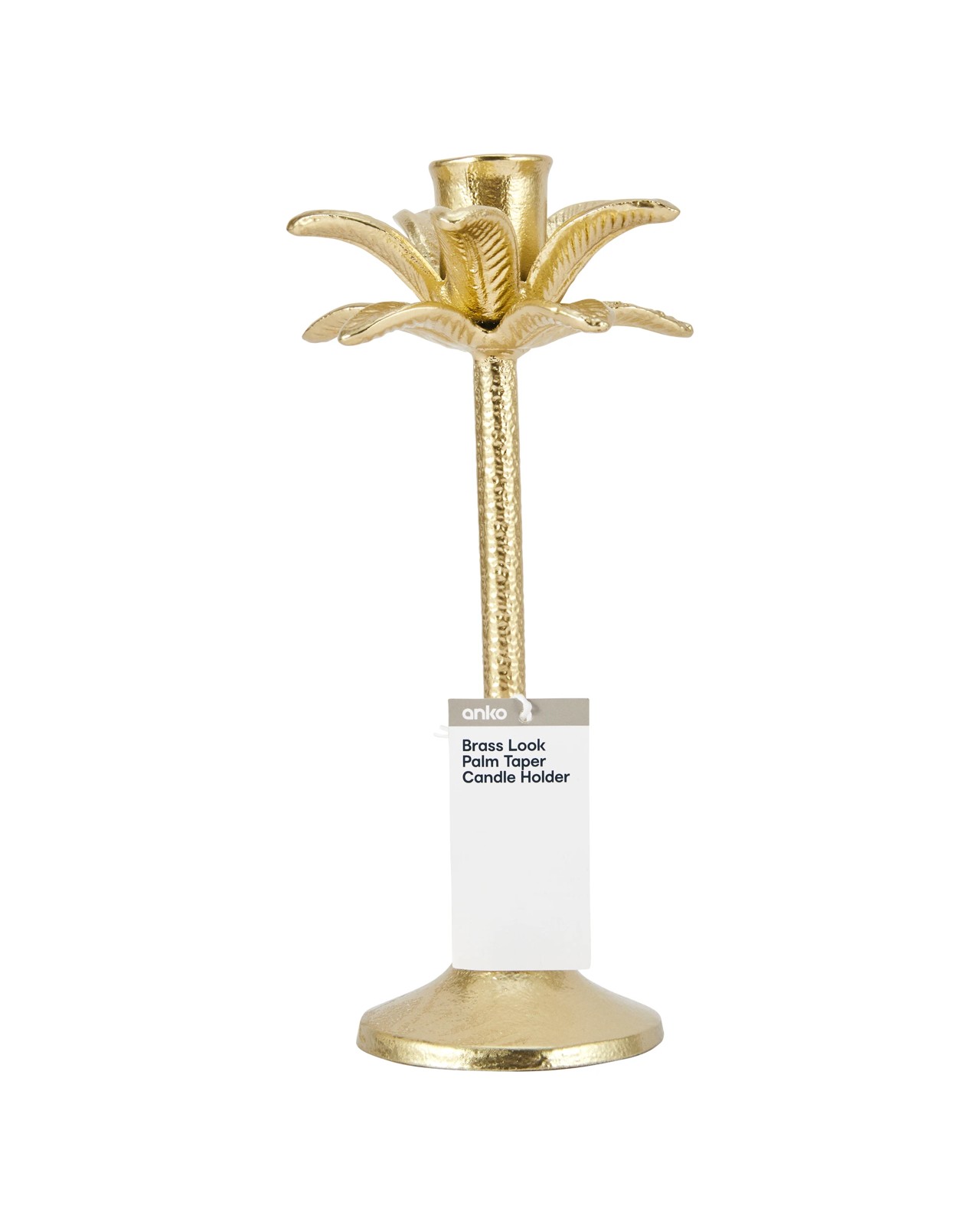 Anko Brass Look Palm Taper Candle Holder 5 of 5