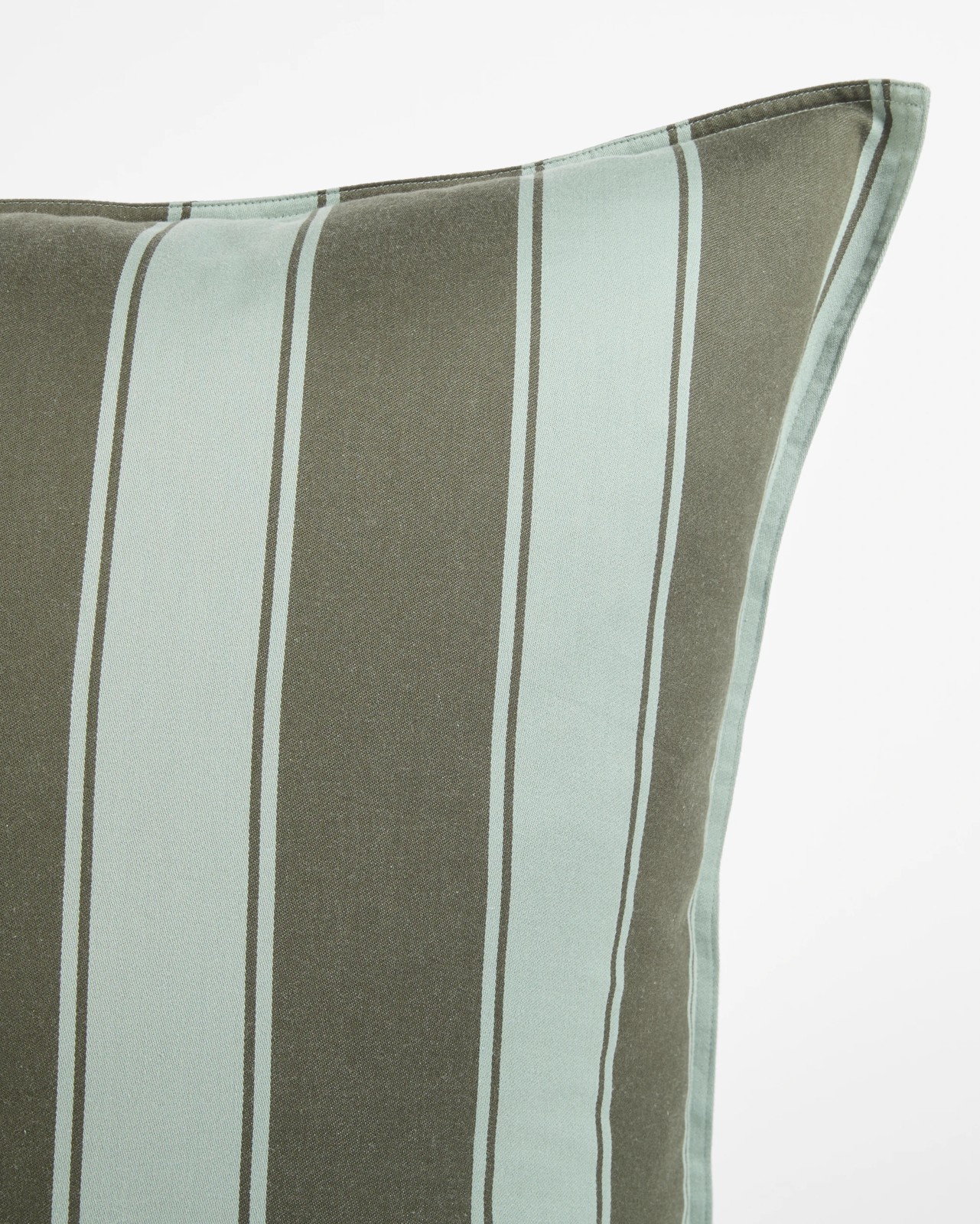 Rayne Stripe Stonewash European Pillowcase - Moss Green 3 of 6
