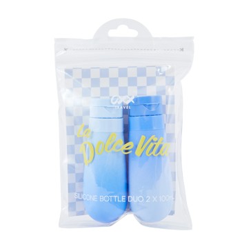 Dolce Vita Silicone Bottle Duo, Blue - OXX Travel