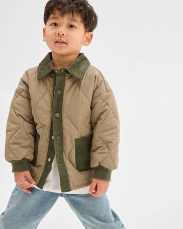 Quilted Puffer Collar Jacket