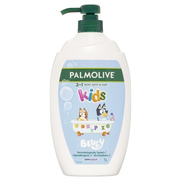 Palmolive Kids Bluey 3-in-1 Body, Bath and Hair Wash 1L - Berrylicious