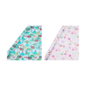 6m 99cm Christmas Gift Wrap, Assorted - Anko