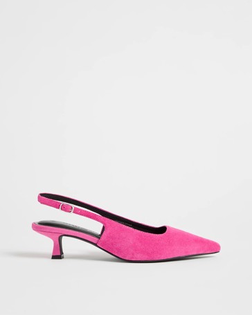 Talia Genuine Suede Slingback Heels