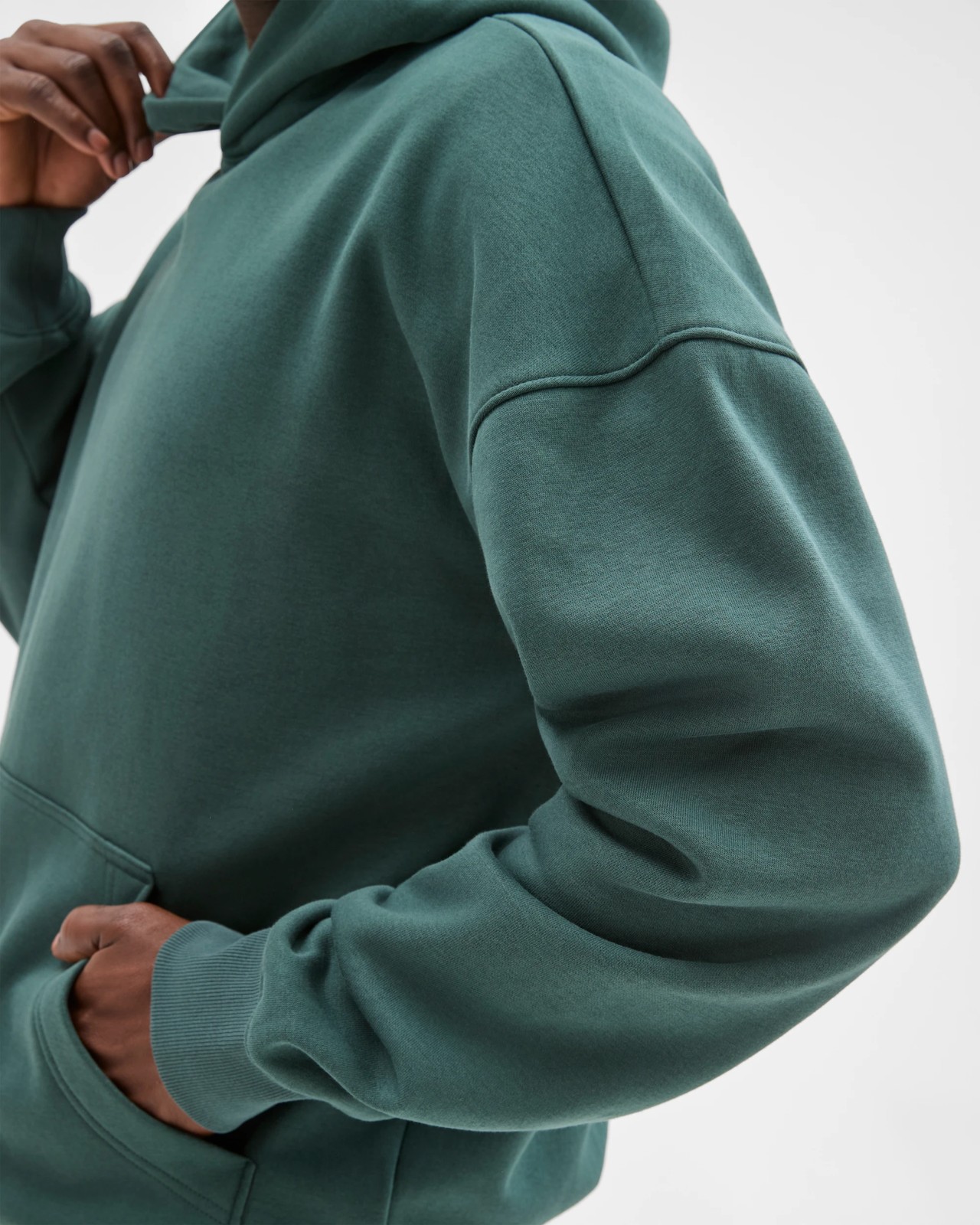 Commons Australian Cotton Blend Heavyweight Oversized Hoodie - Dark Forest 5 of 5