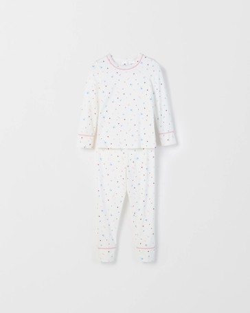 Bamboo Younger Girls Long Sleeve Top and Pants Pyjama Set