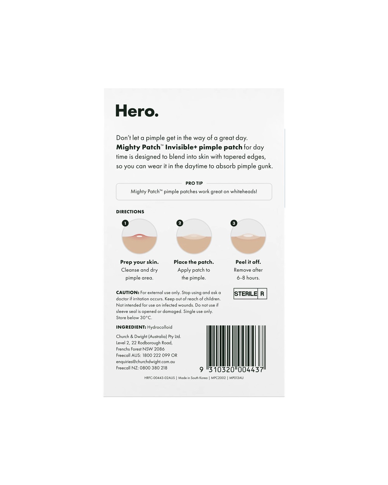 Hero 24 Pack Mighty Patch Invisible+ Pimple Patches - Hydrocolloid 2 of 6