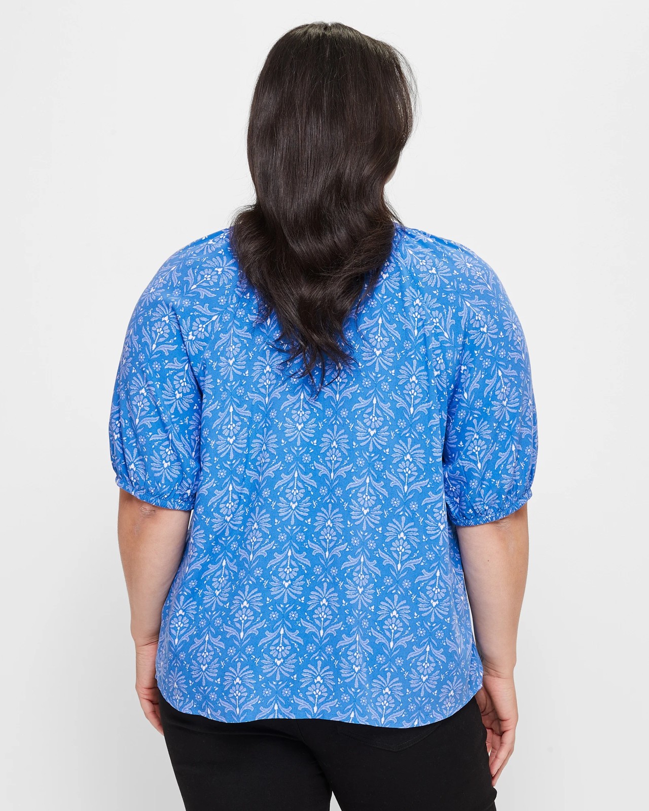 Curve VNeck Puff Sleeve Blouse Target Australia