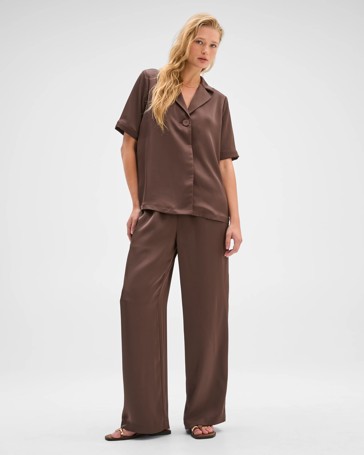 Satin Straight Leg Pants