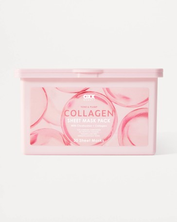 OXX Beauty 30 Pack Tone and Plump Collagen Sheet Masks - Cicahyalon and Collagen