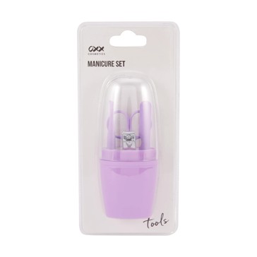 4 Piece Manicure Set, Lilac - OXX Cosmetics