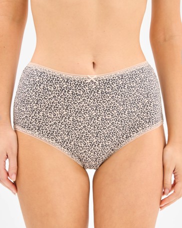Womens 5 Pack Cotton/Elastane Full Briefs