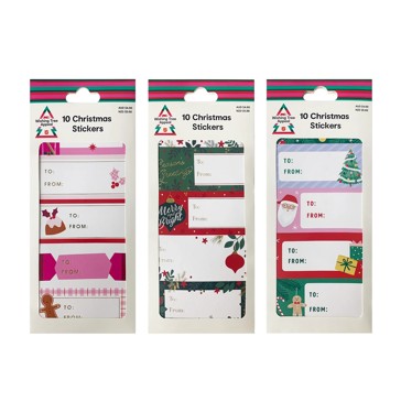 Wishing Tree 10 Pack Christmas Stickers - Assorted