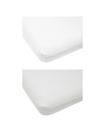 Anko 2 Pack Cotton Fitted Cot Sheets- Stars