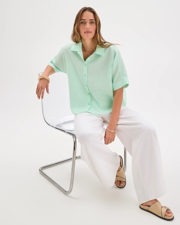 European Linen Short Sleeve Shirt