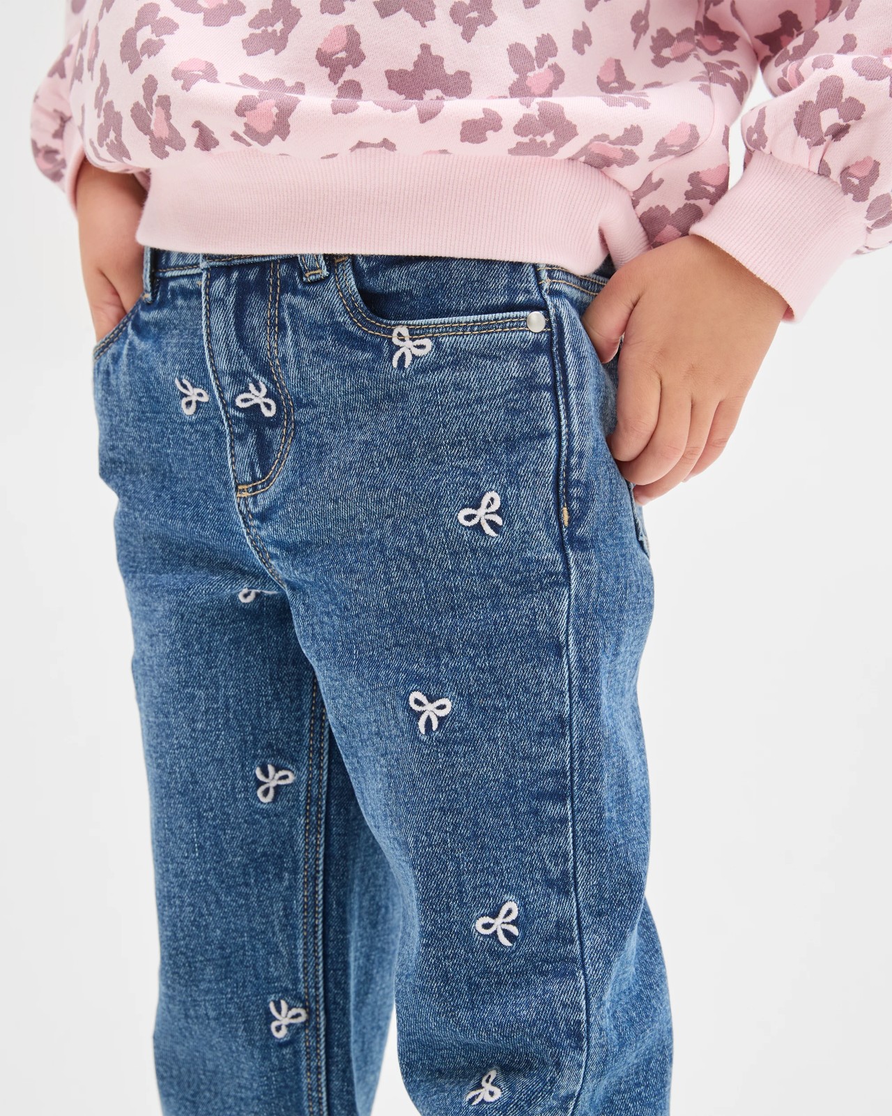 Straight Leg Denim Jeans 3 of 5