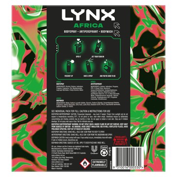 LYNX Africa Trio Gift Set