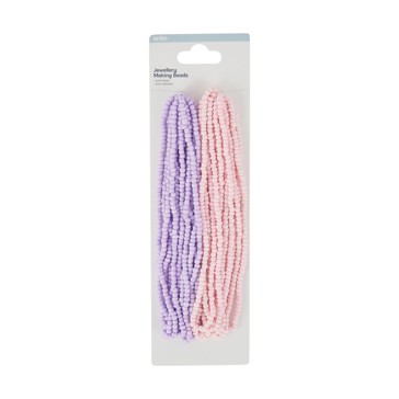 2 Pack Jewellery Making Beads, Lilac and Pink - Anko