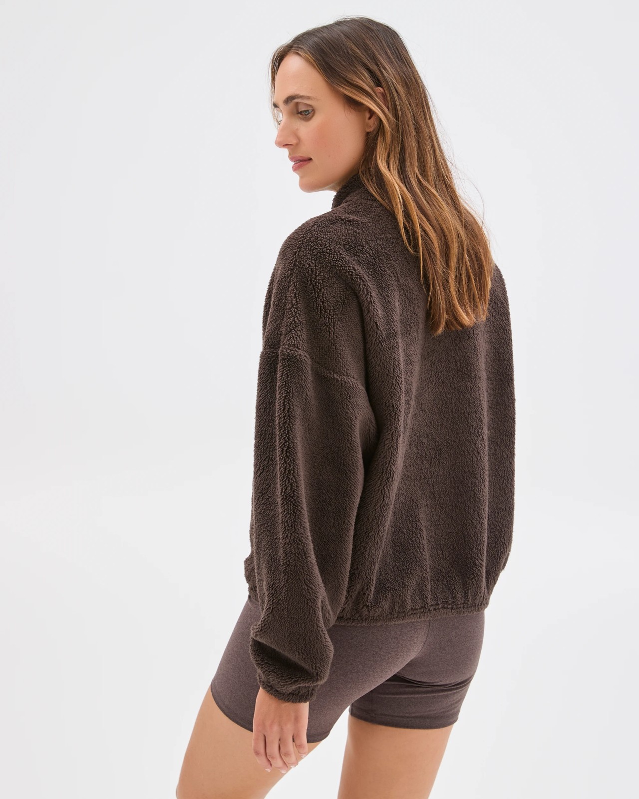 Active Sherpa Zip Through Jacket - Cocoa 3 of 6