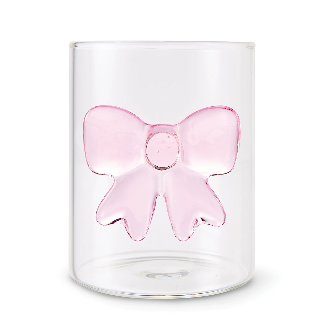 Anko 4 Pink Bow Tumbler Glasses 2 of 4