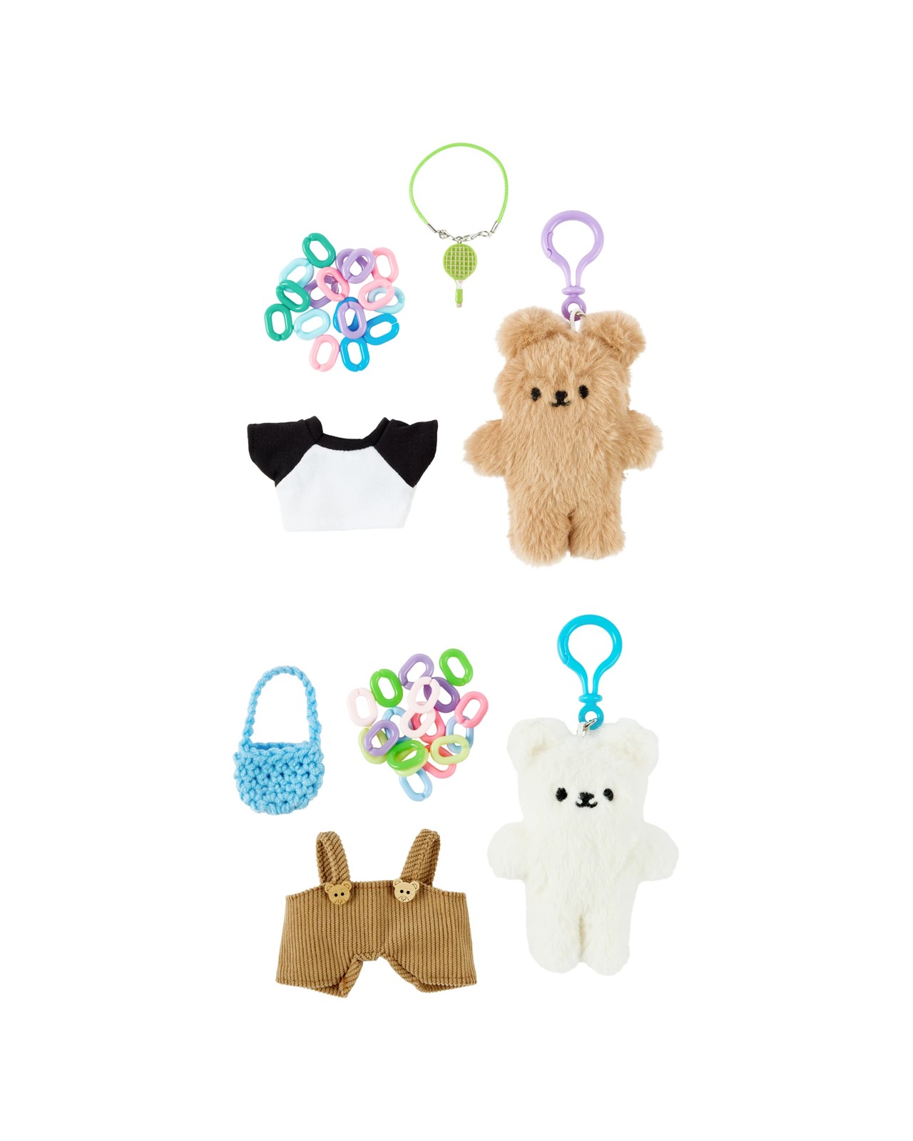 Anko 21 Piece Decorate Your Own Bear Plush Bag Charm - Assorted 2 of 3