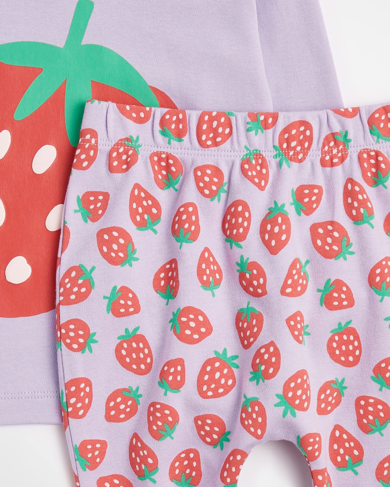 Baby Strawberry Cotton Pyjama Set 2 of 4
