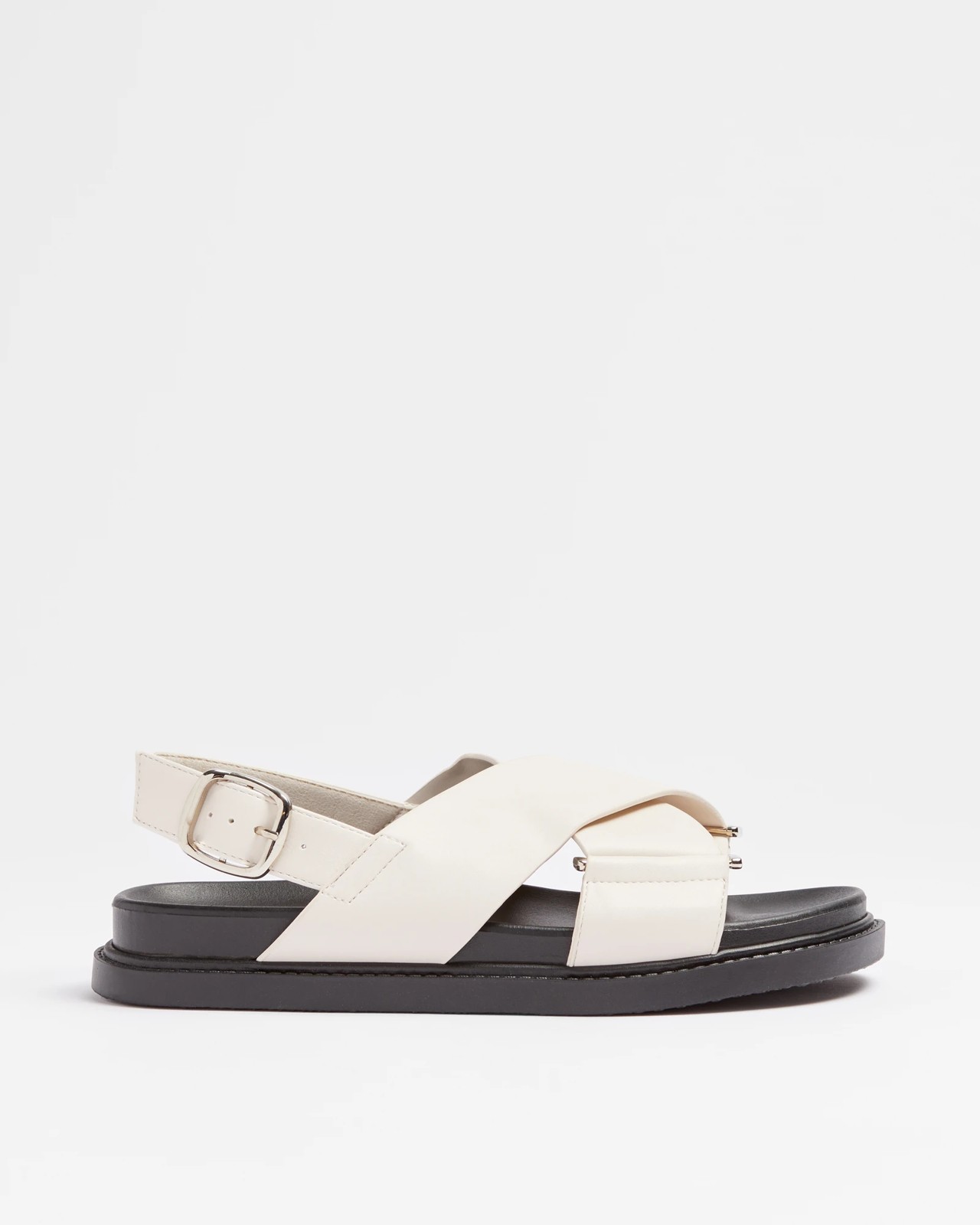 White cross over online sandals