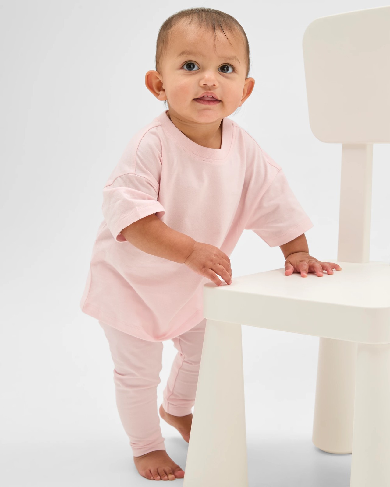 Baby Organic Cotton 3 Pack Relaxed T-Shirts - Pink/Cream/Lilac 3 of 5