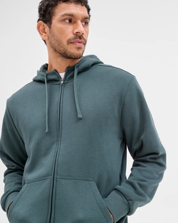 Australian Cotton Blend Zip Thru Hoodie
