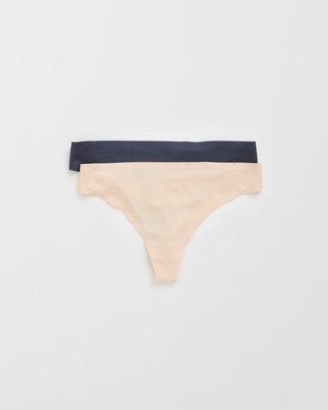 Smooth Moves 2 Pack Bonded G-String Briefs