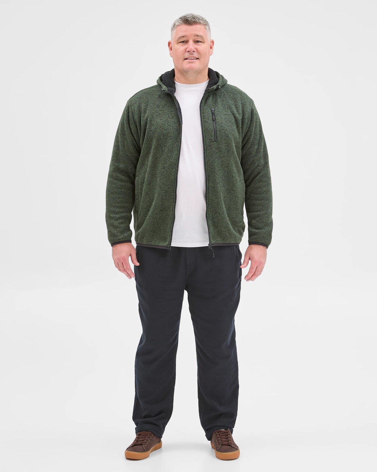 Plus Size Teddy Zip Through Fleece Hoodie 5 of 6