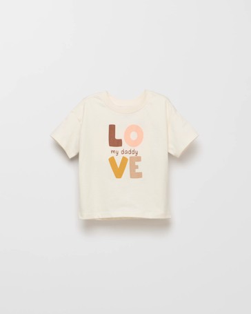 Baby Organic Cotton Placement Print Oversized T-Shirt