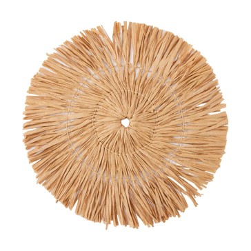 Round Placemat, Natural Rattan Look  - Anko