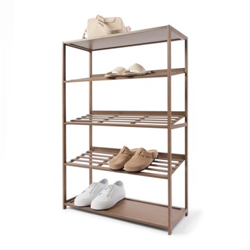 Anko 5 Tier Walnut Look Shoe Rack