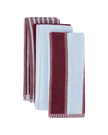 Anko 4 Pack Fig Stripe Terry Tea Towels
