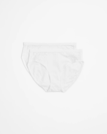 Australian Cotton and Lace High Cut Briefs