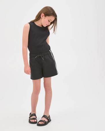 Australian Cotton Blend Side Stripe Fleece Shorts