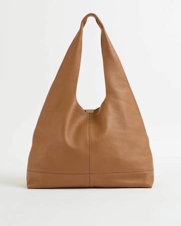 Genuine Leather Slouch Shoulder Bag