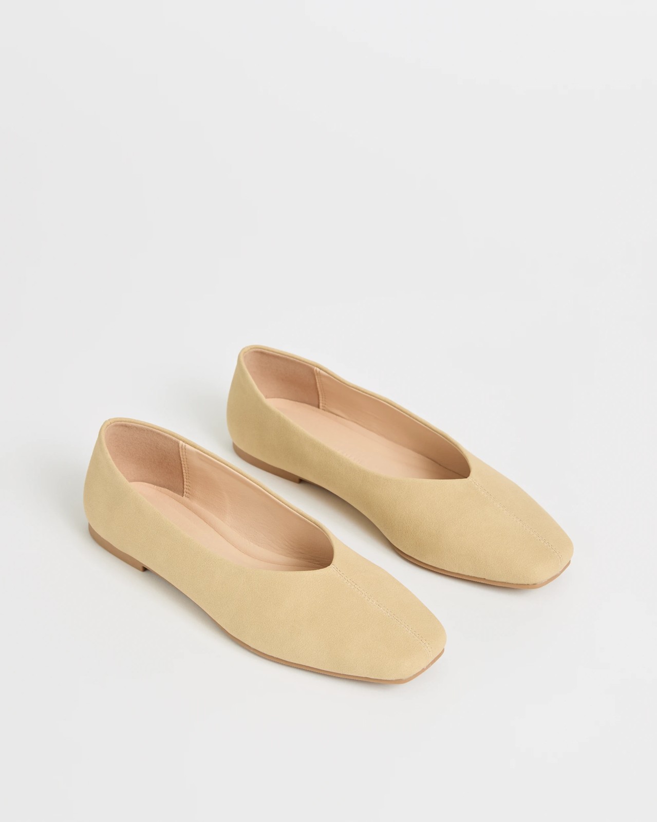 Sola Square Toe Ballet Flats - Taupe 2 of 3