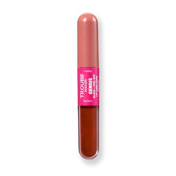 Trouble Maker Genius Duo Peel-Off Lip Liner Stain and Gloss - Checkmate Peach Pink