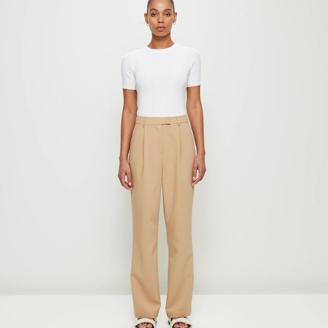 Full Length Straight Leg Pants - Preview - Beige | Target Australia