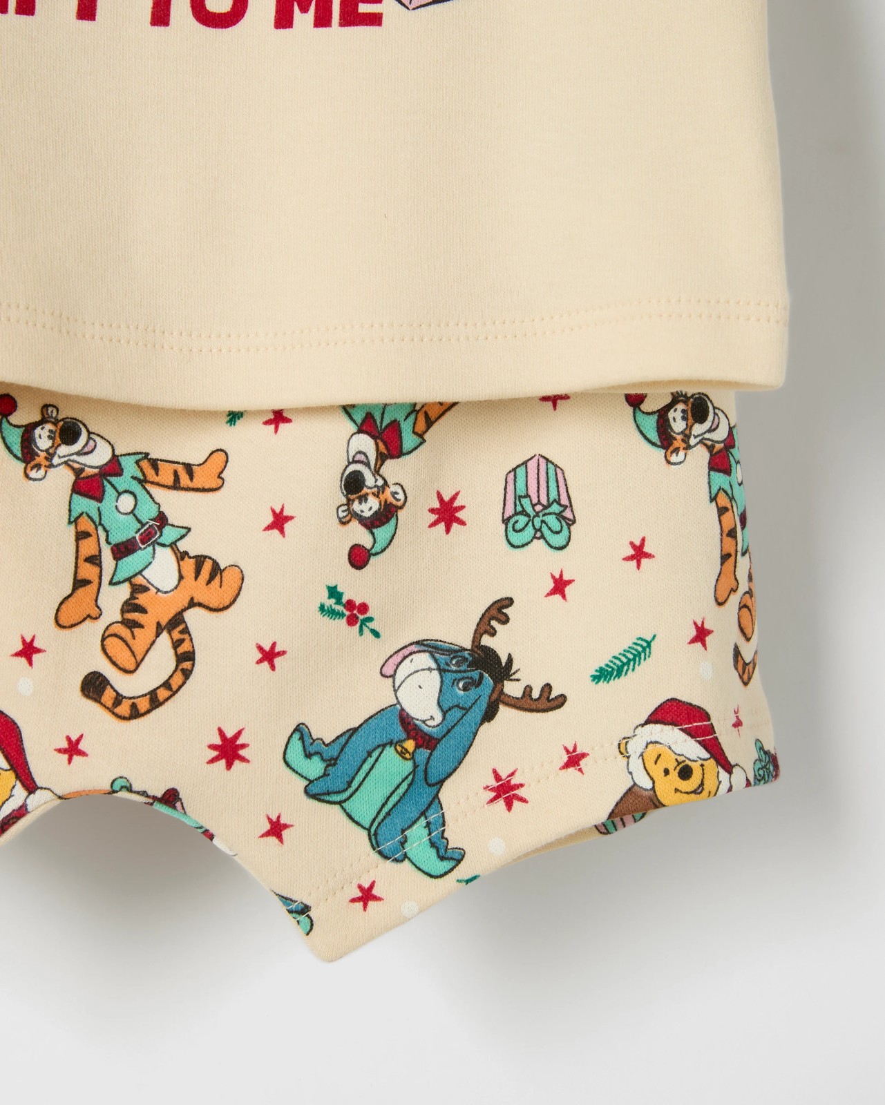 Licensed Disney Winnie the Pooh Organic Cotton Baby Christmas Pyjama Set 3 of 3