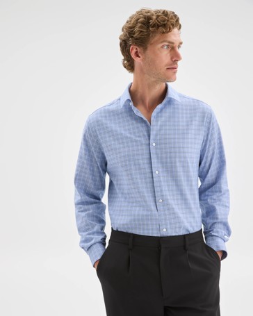 Preview Australian Cotton Tile Check Business Shirt