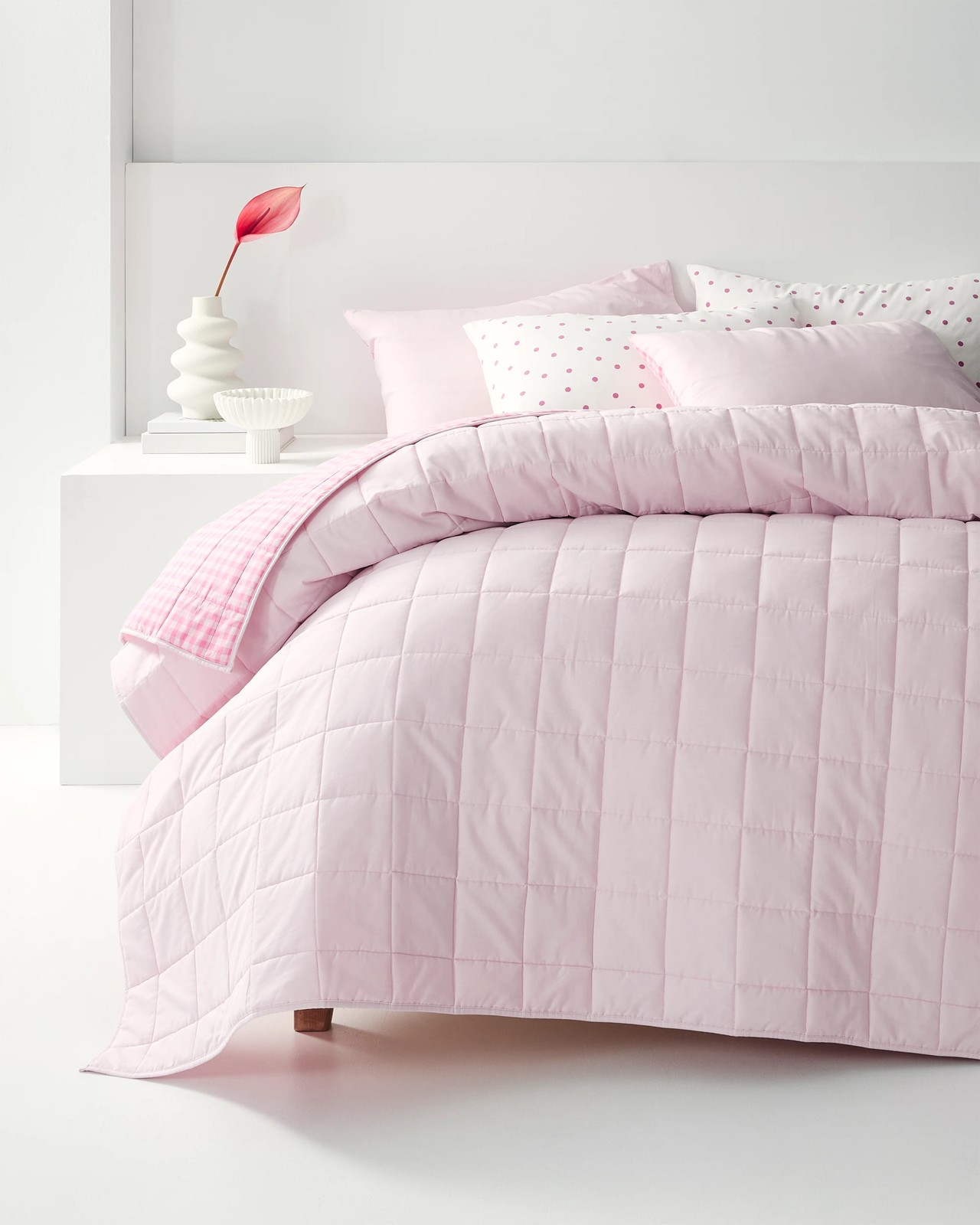 Hudson Gingham Cotton Coverlet  2 of 5
