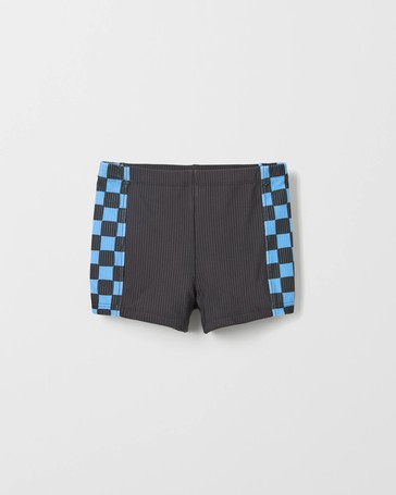 Elastic Waistband Swim Trunks